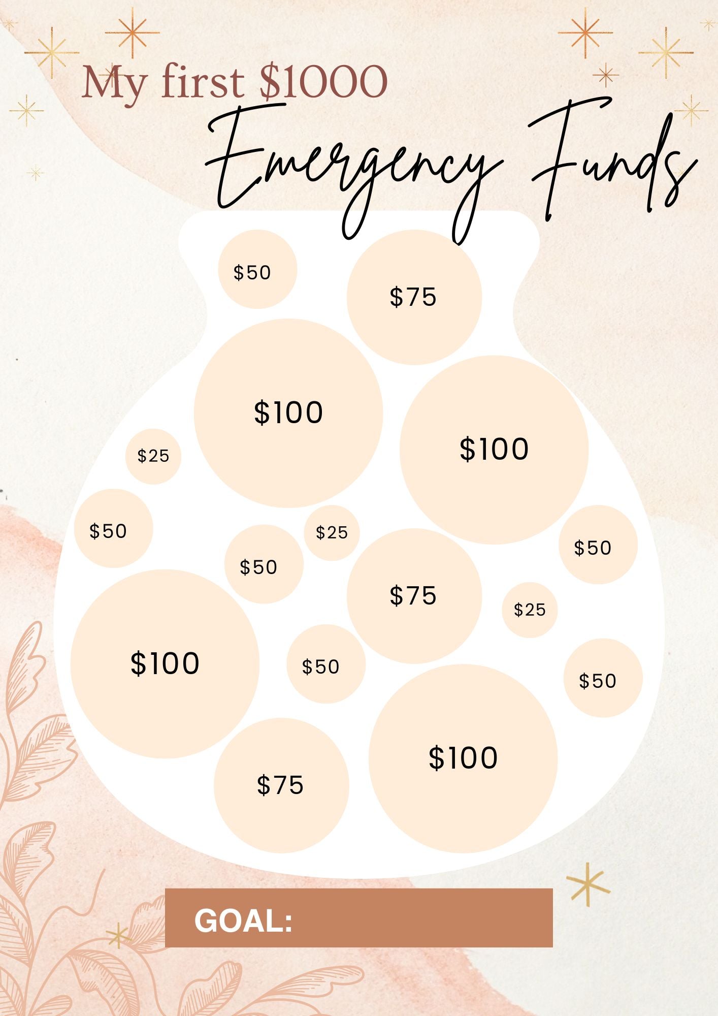 Emergency Fund Tracker — $1,000 Savings Challenge