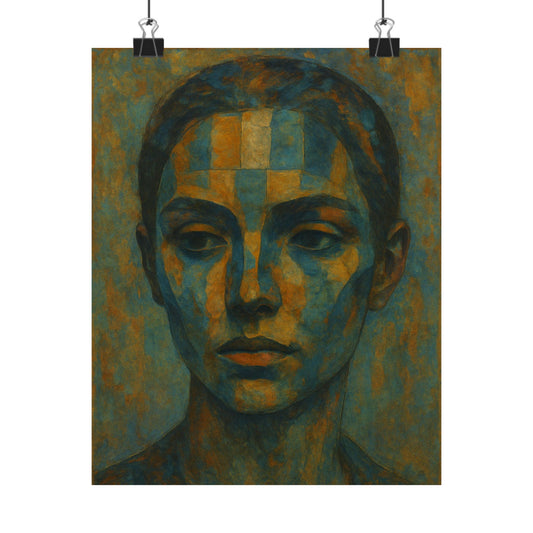 Artistic Matte Vertical Poster Collection, Unique Wall Decor, Abstract Face Art, Home Aesthetic, Gift for Art Lovers