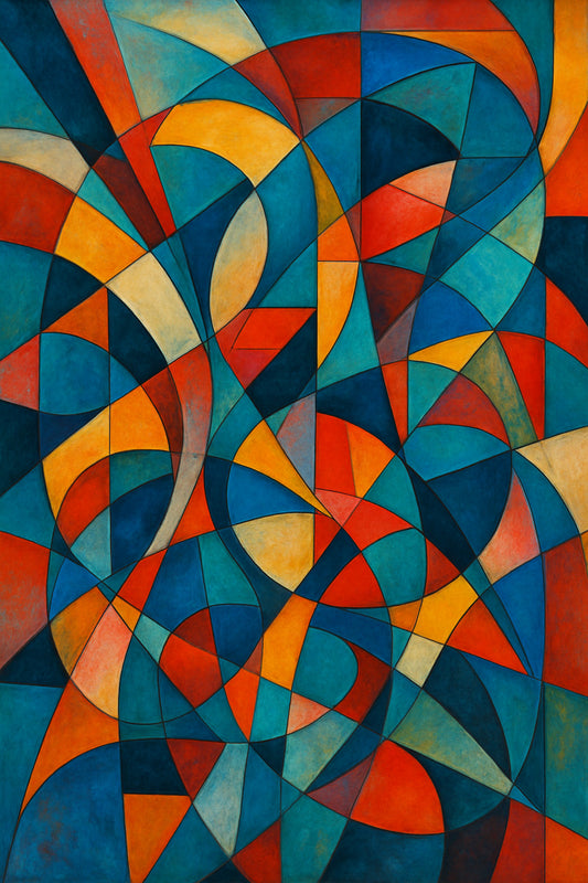 Abstract unique digital painting for print.