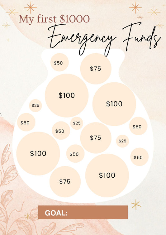Emergency Fund Tracker — $1,000 Savings Challenge